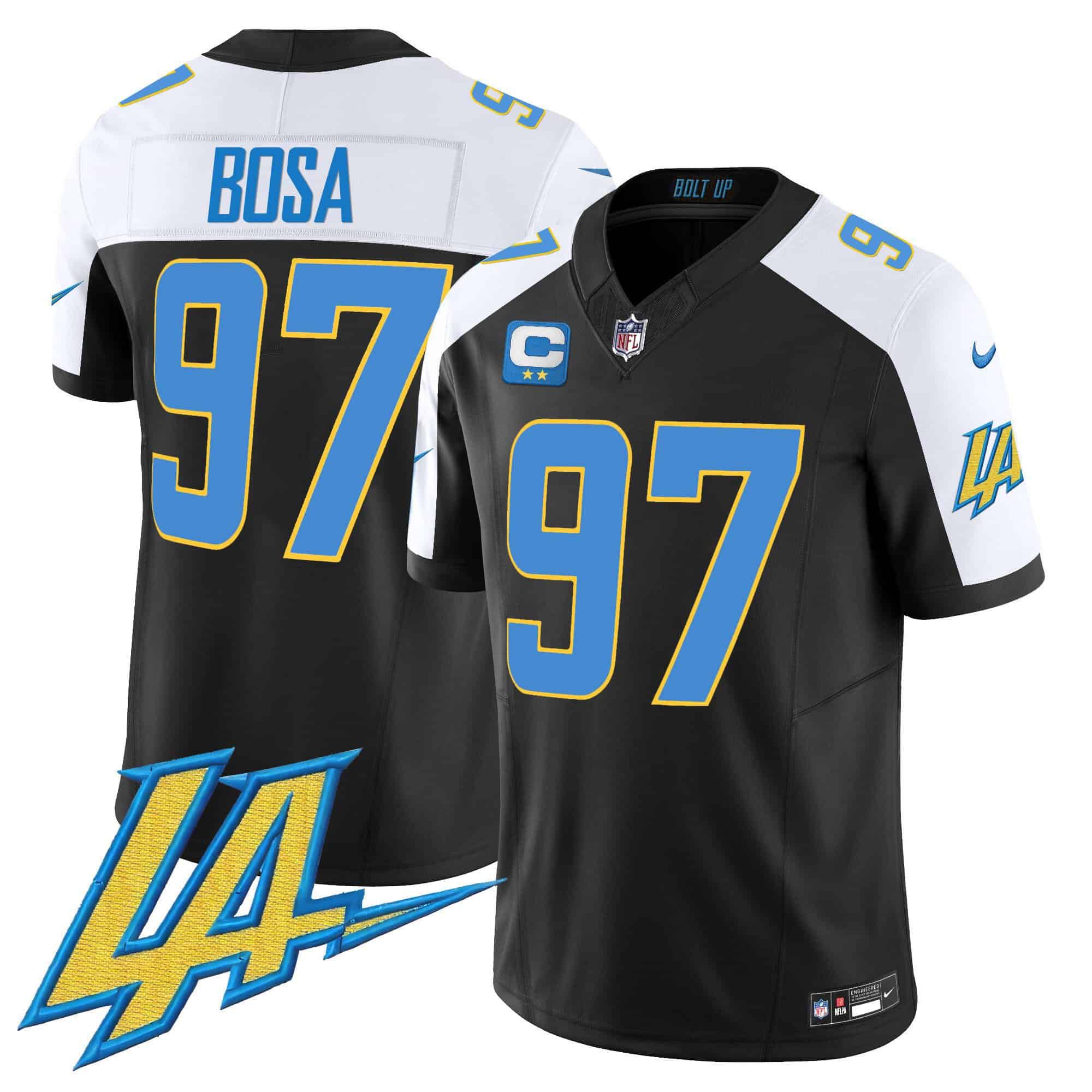 Men Los Angeles Chargers #97 Bosa Black 2024 Nike Vapor Limited NFL Jersey